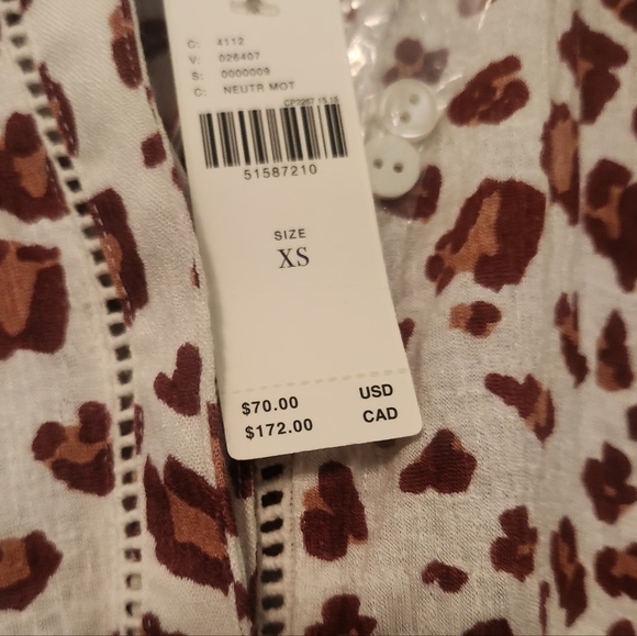 Anthropologie Leopard Print Xs Mini Dress - Picture 5 of 8